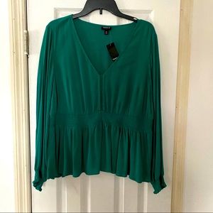 TORRID Gauze Peasant Top Size 0 NWT